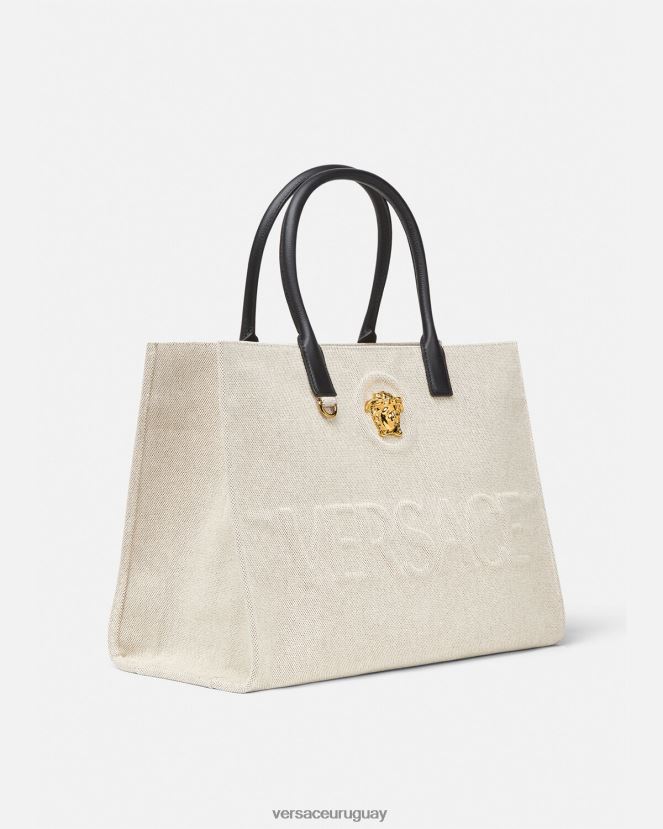 Versace bolso shopper grande con medusa mujer beige bolsas H88R0H340