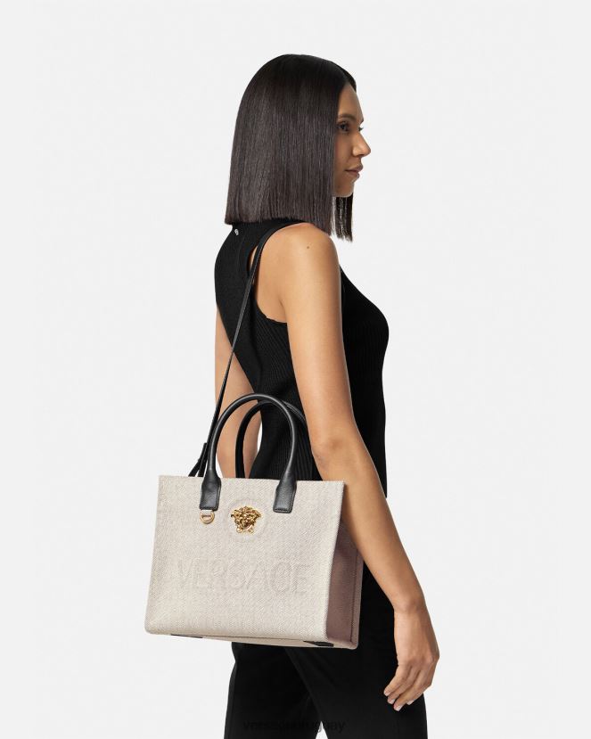 Versace bolso shopper pequeño con medusa mujer beige bolsas H88R0H330