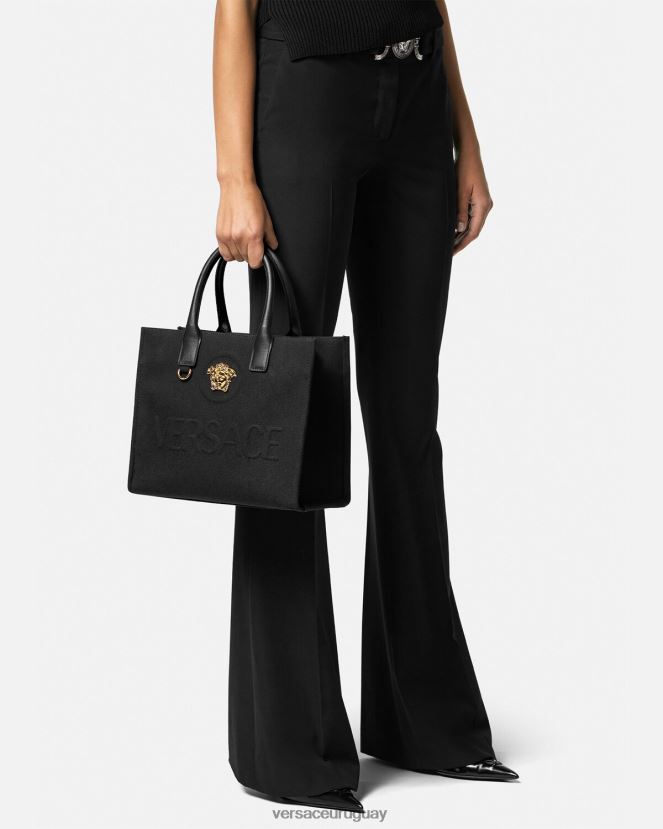 Versace bolso shopper pequeño con medusa mujer negro bolsas H88R0H331