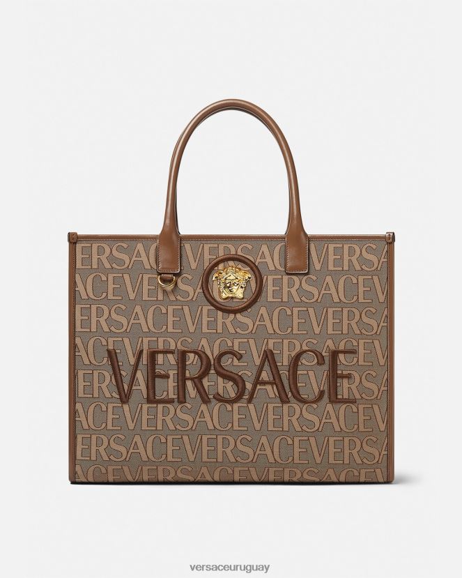 Versace bolso tote grande en toda la prenda mujer marrón bolsas H88R0H321