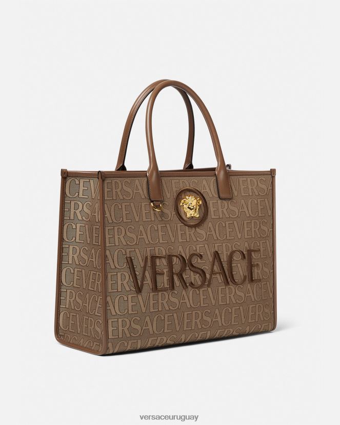 Versace bolso tote grande en toda la prenda mujer marrón bolsas H88R0H321