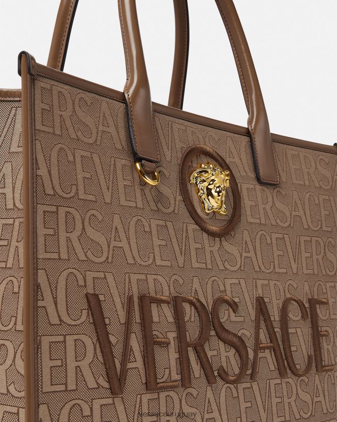 Versace bolso tote grande en toda la prenda mujer marrón bolsas H88R0H321