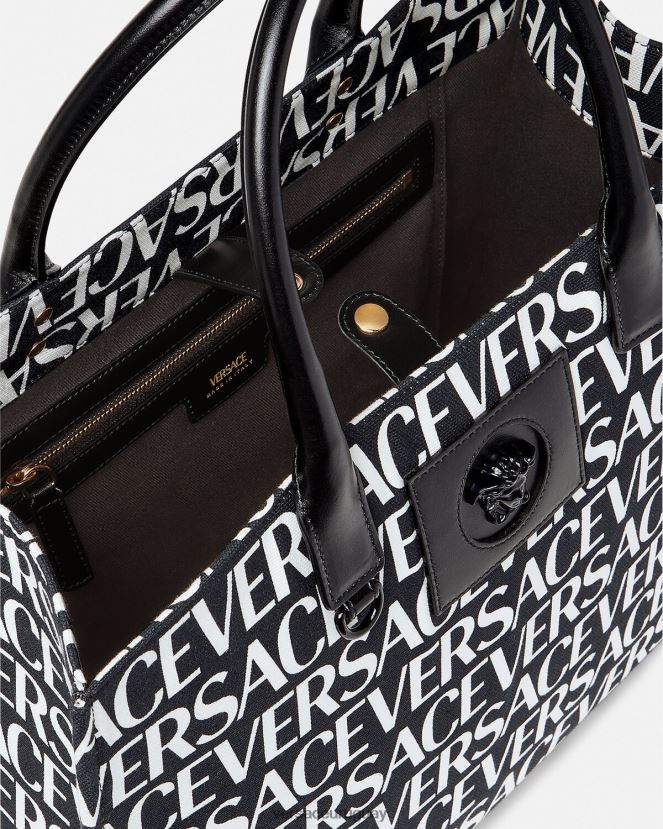 Versace bolso tote grande en toda la prenda mujer negro bolsas H88R0H322