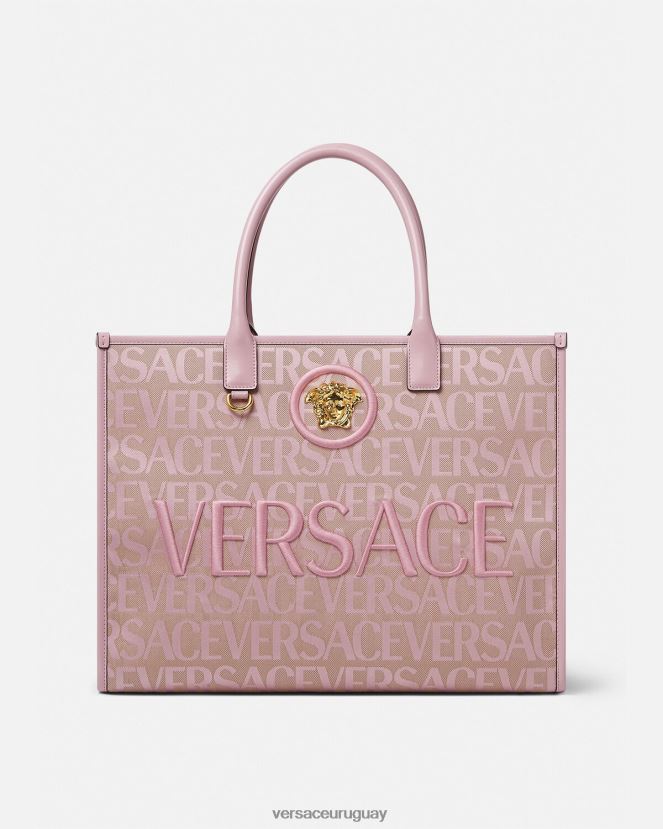 Versace bolso tote grande en toda la prenda mujer rosa y estampado bolsas H88R0H320