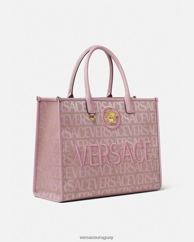 Versace bolso tote grande en toda la prenda mujer rosa y estampado bolsas H88R0H320