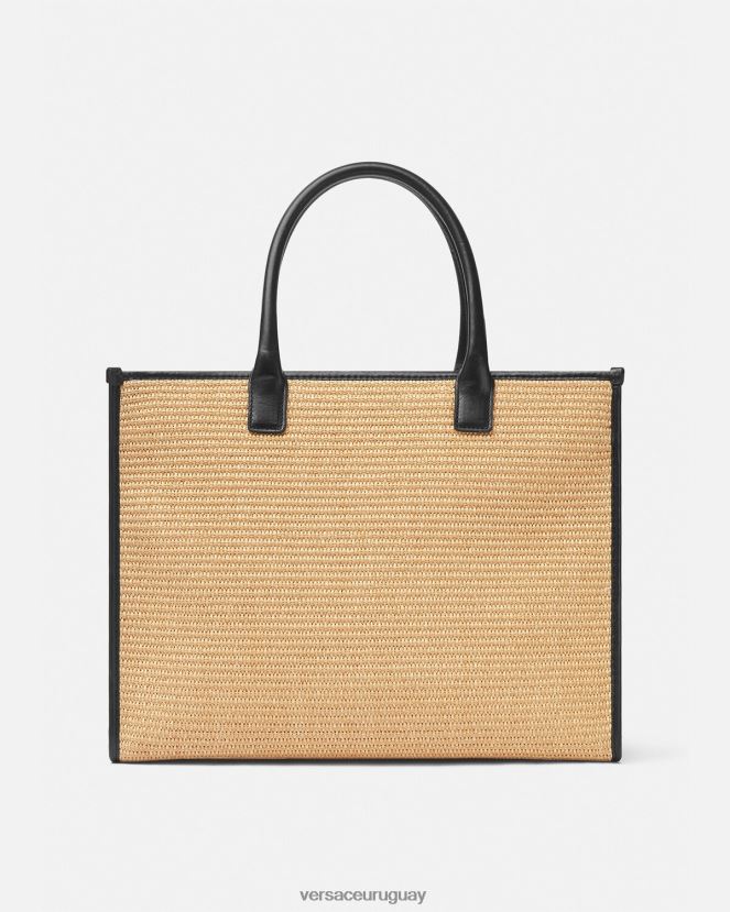 Versace bolso tote la medusa grande con apliques mujer beige bolsas H88R0H301