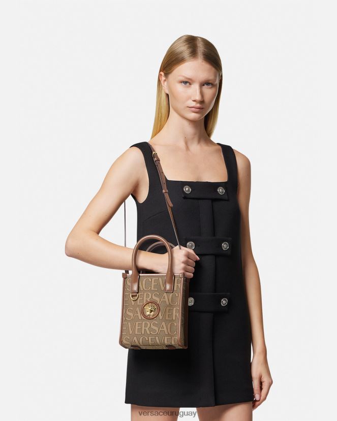 Versace bolso tote mini en toda su extensión mujer marrón bolsas H88R0H318