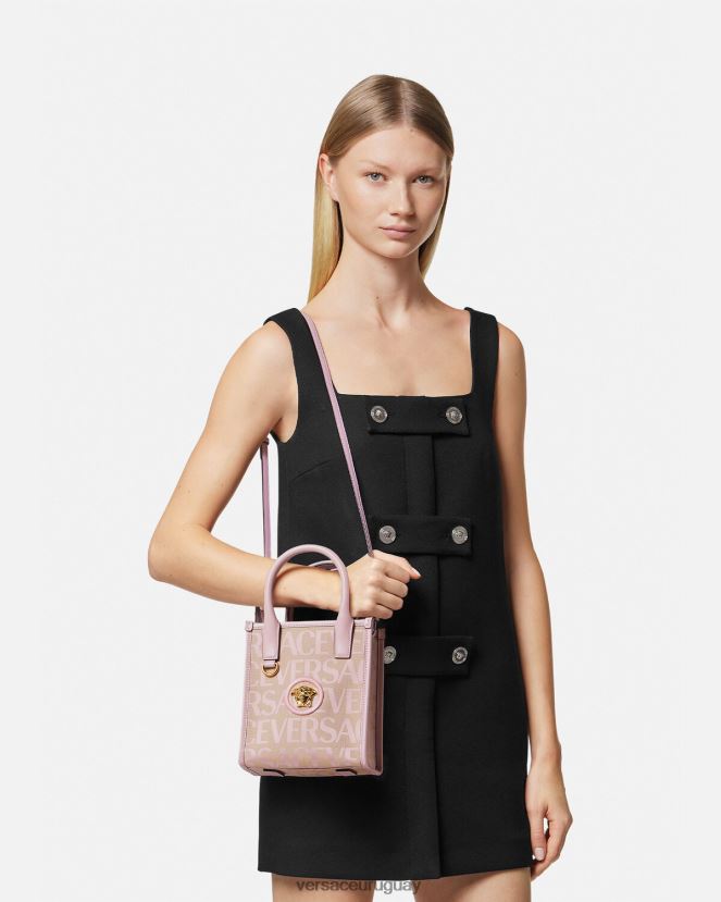 Versace bolso tote mini en toda su extensión mujer rosa y estampado bolsas H88R0H319