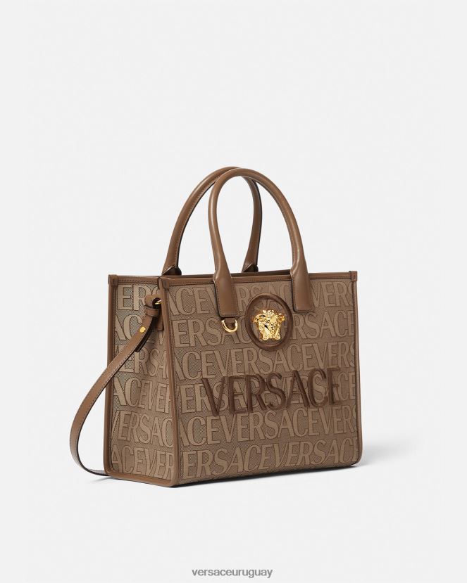Versace bolso tote pequeño en toda su extensión mujer marrón bolsas H88R0H316