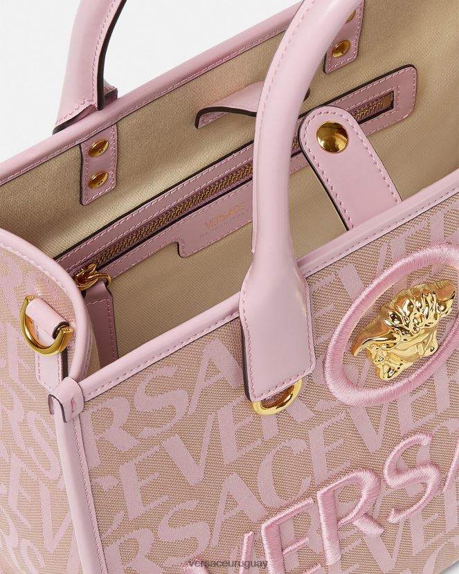 Versace bolso tote pequeño en toda su extensión mujer rosa y estampado bolsas H88R0H317