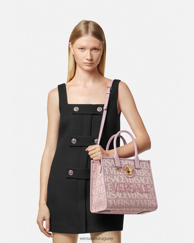 Versace bolso tote pequeño en toda su extensión mujer rosa y estampado bolsas H88R0H317