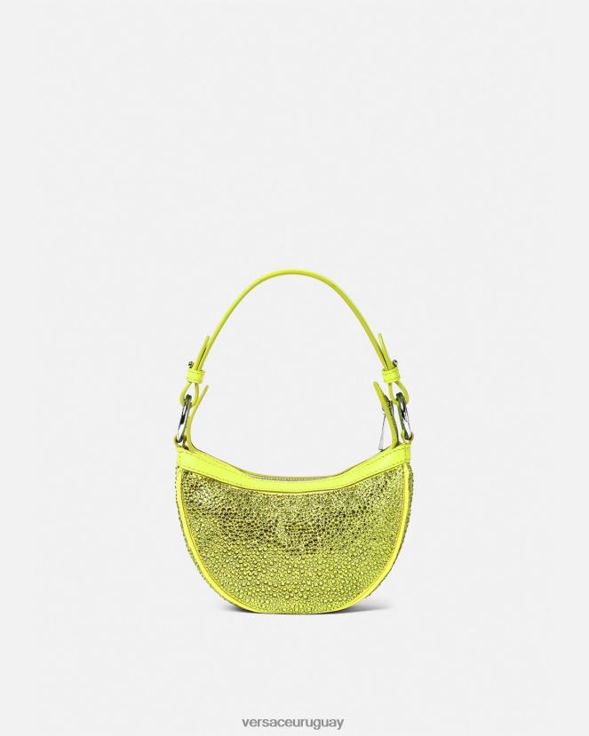 Versace bolso hobo mini con repetición de cristales mujer amarillo bolsas H88R0H293
