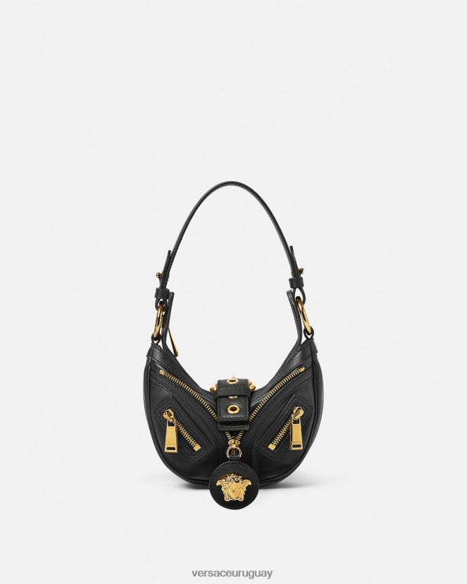 Versace bolso hobo mini repetido mujer negro bolsas H88R0H273