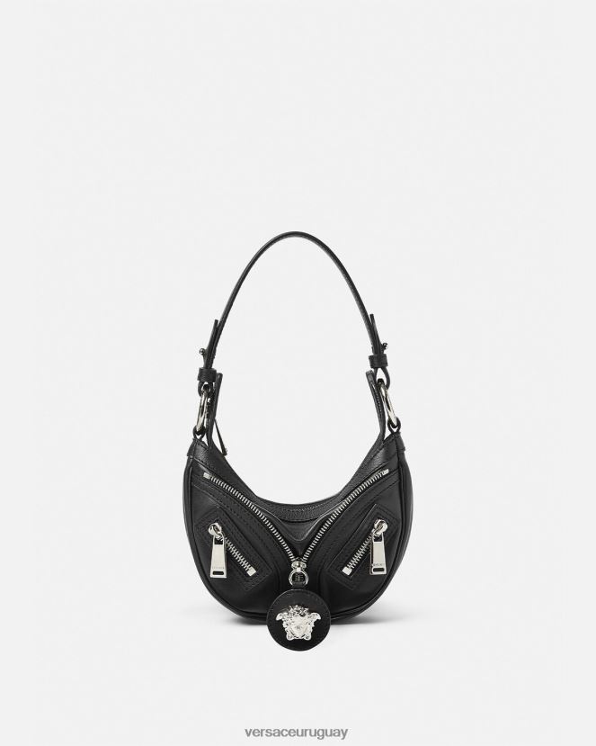 Versace bolso hobo mini repetido mujer negro bolsas H88R0H287