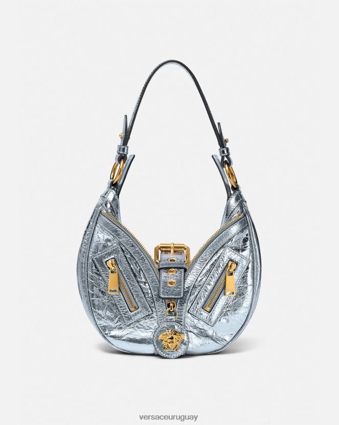 Versace bolso hobo pequeño con repetición metalizada mujer un color bolsas H88R0H277