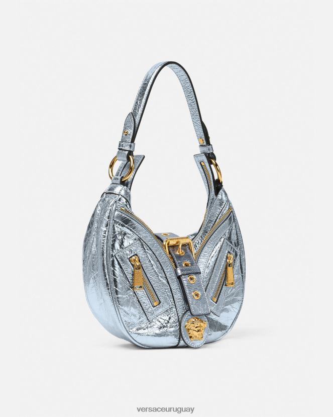 Versace bolso hobo pequeño con repetición metalizada mujer un color bolsas H88R0H277
