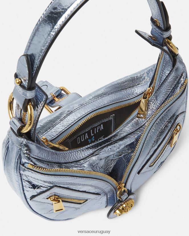 Versace bolso hobo pequeño con repetición metalizada mujer un color bolsas H88R0H277