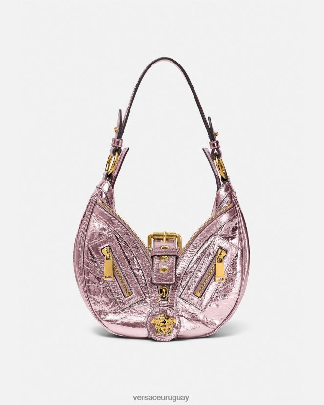Versace bolso hobo pequeño con repetición metalizada mujer un color bolsas H88R0H278