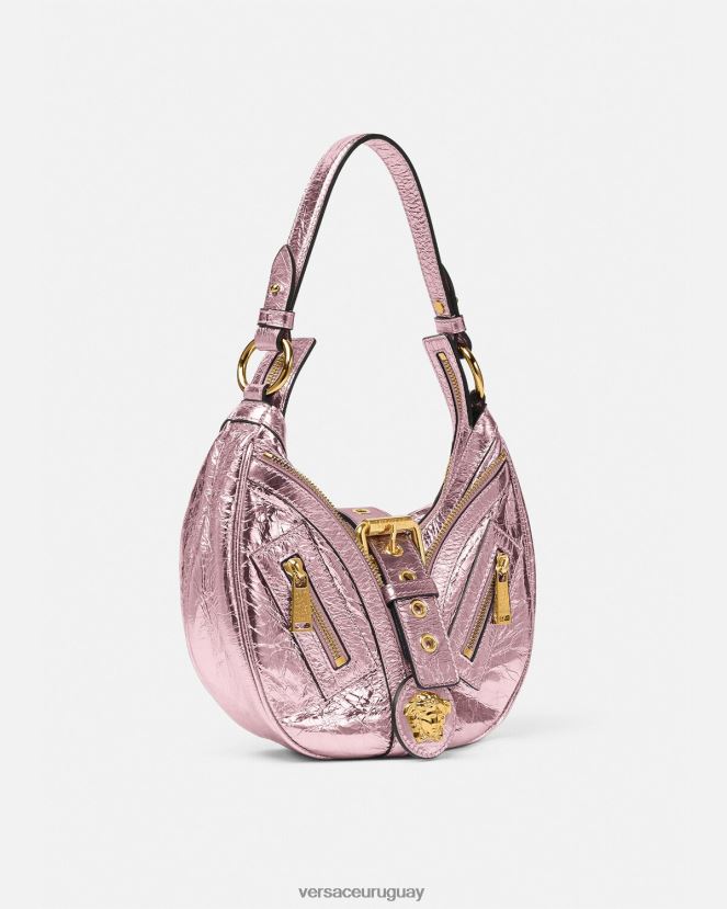 Versace bolso hobo pequeño con repetición metalizada mujer un color bolsas H88R0H278