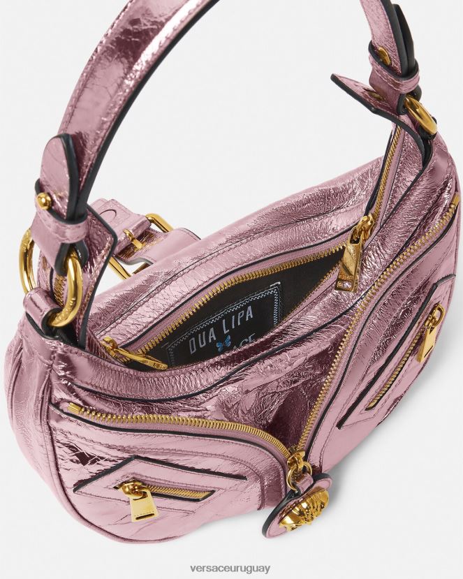 Versace bolso hobo pequeño con repetición metalizada mujer un color bolsas H88R0H278