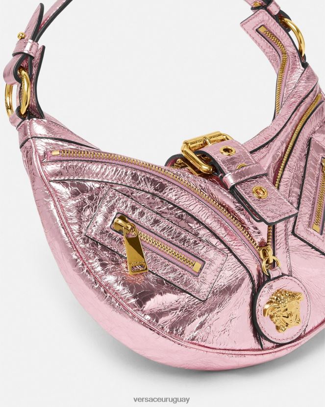 Versace bolso hobo pequeño con repetición metalizada mujer un color bolsas H88R0H278