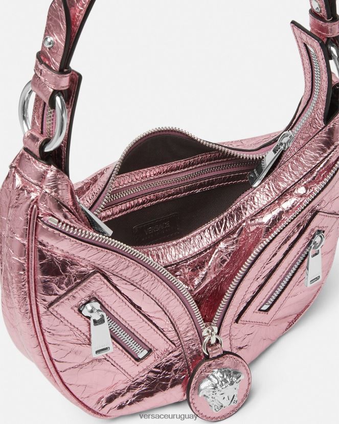 Versace bolso hobo pequeño metalizado repetido mujer un color bolsas H88R0H281