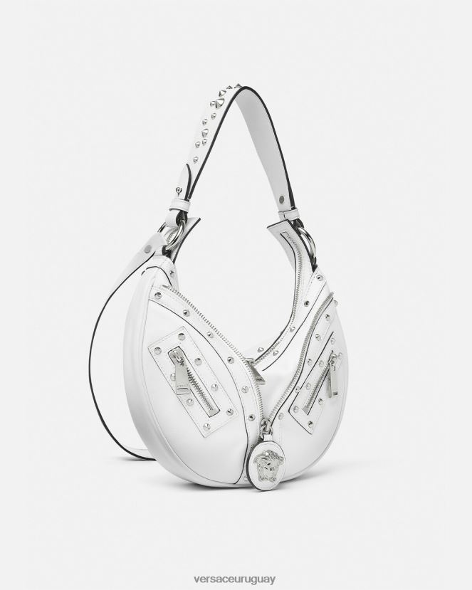 Versace bolso hobo pequeño repetido mujer blanco bolsas H88R0H284