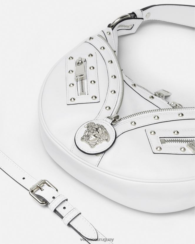 Versace bolso hobo pequeño repetido mujer blanco bolsas H88R0H284