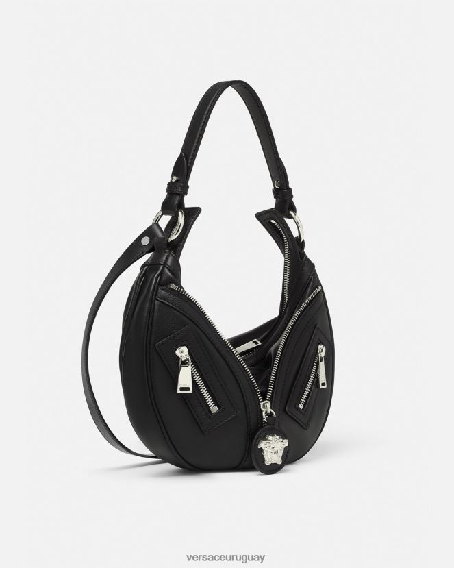 Versace bolso hobo pequeño repetido mujer negro bolsas H88R0H282
