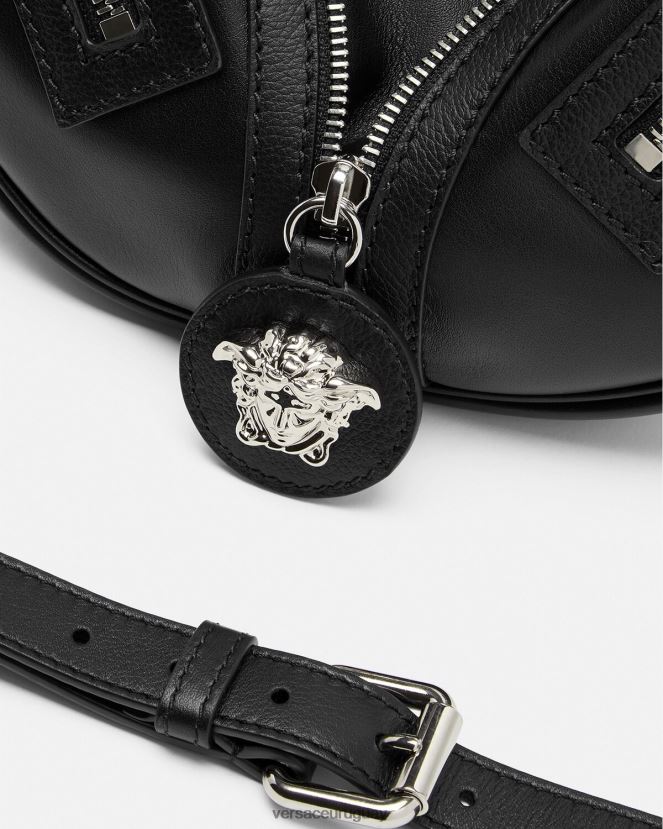 Versace bolso hobo pequeño repetido mujer negro bolsas H88R0H282