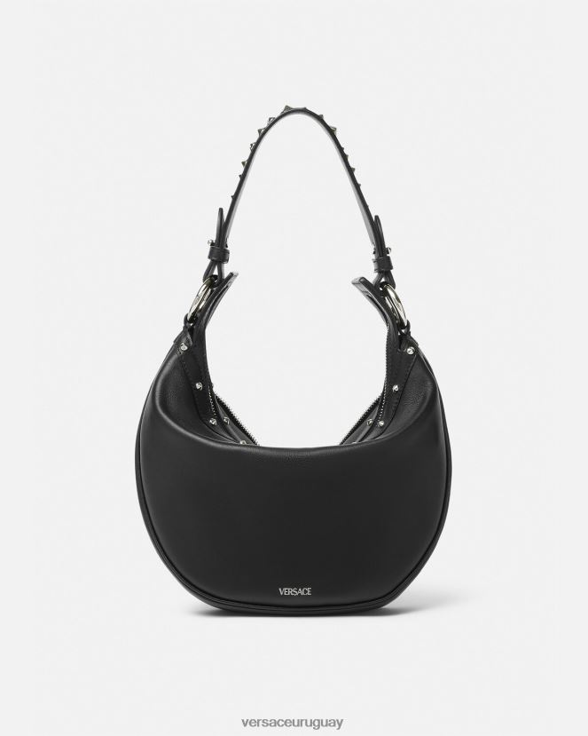 Versace bolso hobo pequeño repetido mujer negro bolsas H88R0H283