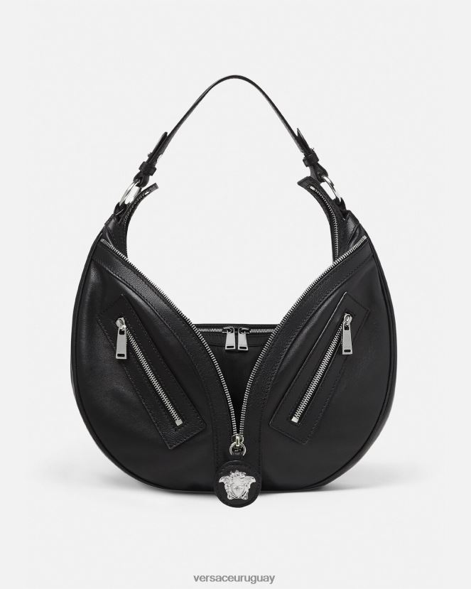Versace bolso hobo repetido mujer negro bolsas H88R0H285