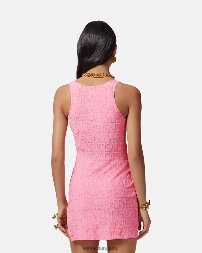 Versace vestido tipo toalla por toda la prenda mujer rosa ropa interior y ropa de playa H88R0H1189