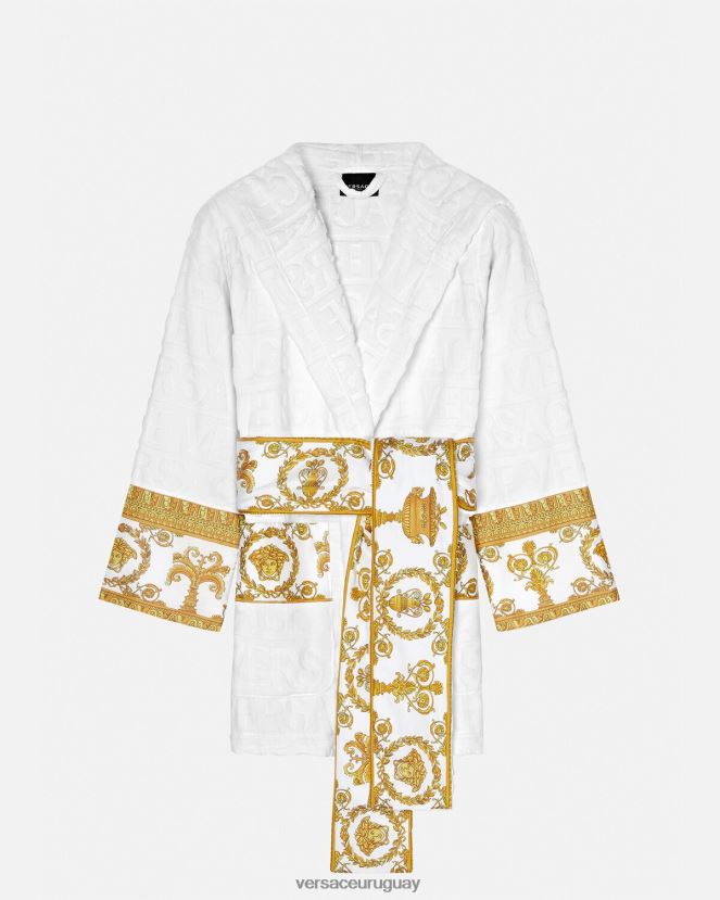 Versace albornoz corto integral mujer blanco ropa interior y ropa de playa H88R0H1087