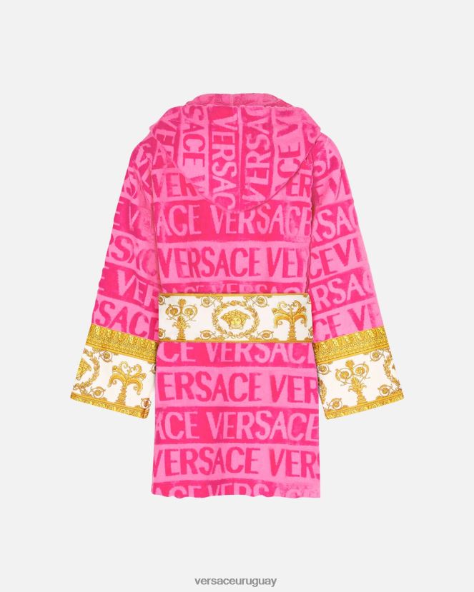 Versace albornoz corto integral mujer fucsia ropa interior y ropa de playa H88R0H1093