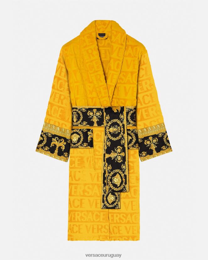 Versace yo bata de baño barroca mujer amarillo ropa interior y ropa de playa H88R0H1096