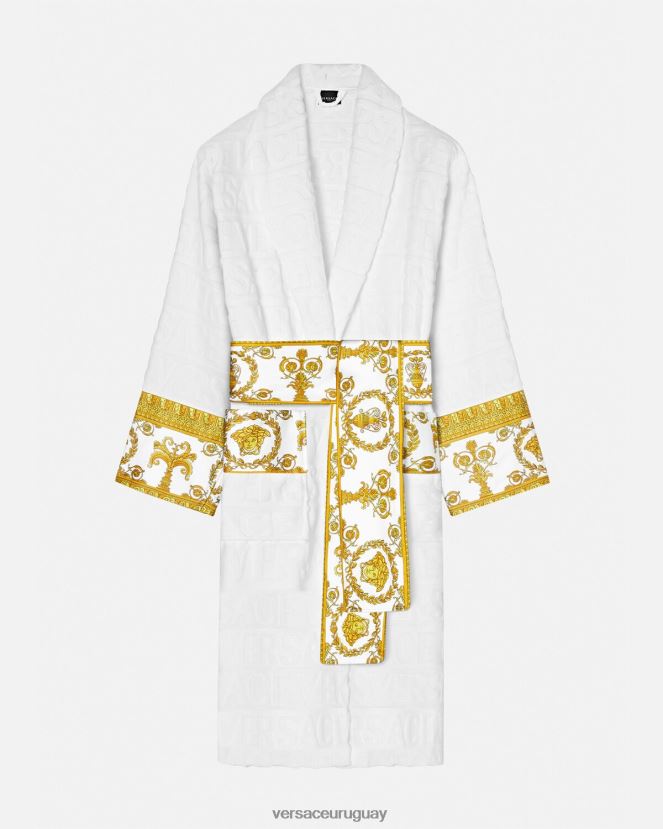 Versace yo bata de baño barroca mujer blanco ropa interior y ropa de playa H88R0H1088
