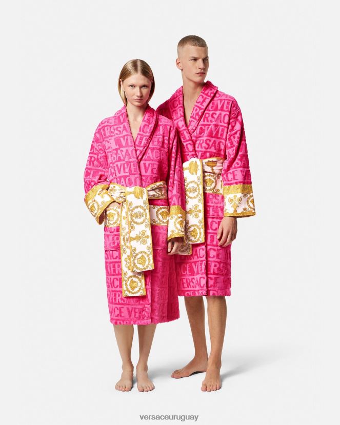 Versace yo bata de baño barroca mujer fucsia ropa interior y ropa de playa H88R0H1094