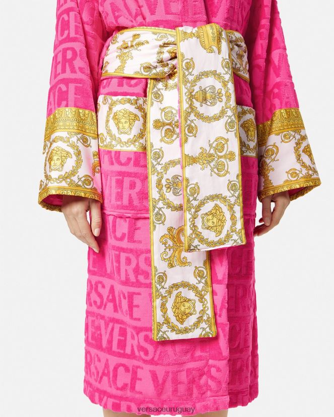 Versace yo bata de baño barroca mujer fucsia ropa interior y ropa de playa H88R0H1094