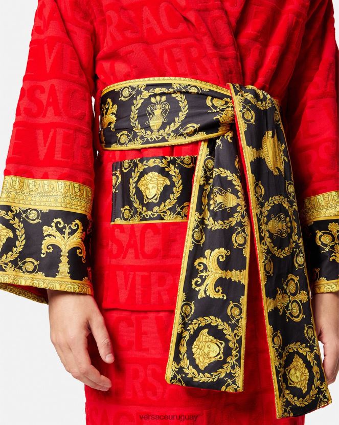 Versace yo bata de baño barroca mujer rojo ropa interior y ropa de playa H88R0H1092