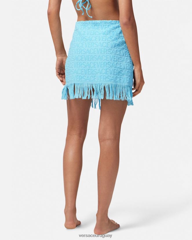 Versace falda cruzada en toda la prenda mujer azul claro ropa interior y ropa de playa H88R0H1186