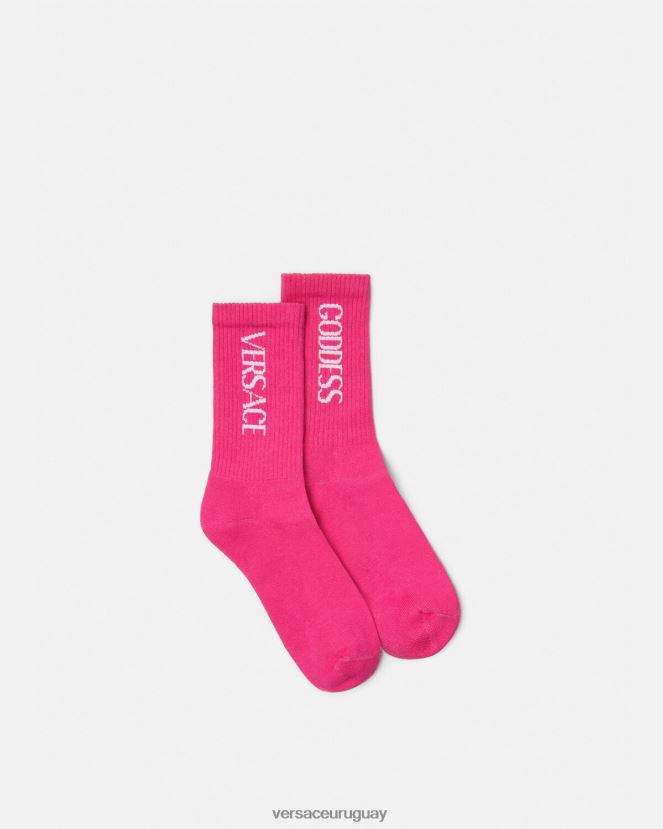 Versace calcetines de diosa mujer fucsia ropa interior y ropa de playa H88R0H1105
