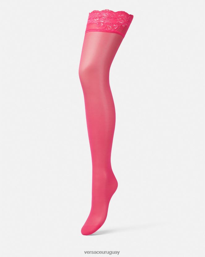 Versace medias de encaje mujer rosa ropa interior y ropa de playa H88R0H1111