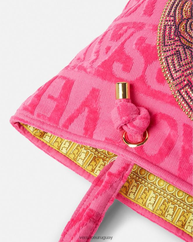 Versace bolso shopper con medusa y cristales mujer fucsia ropa interior y ropa de playa H88R0H1208