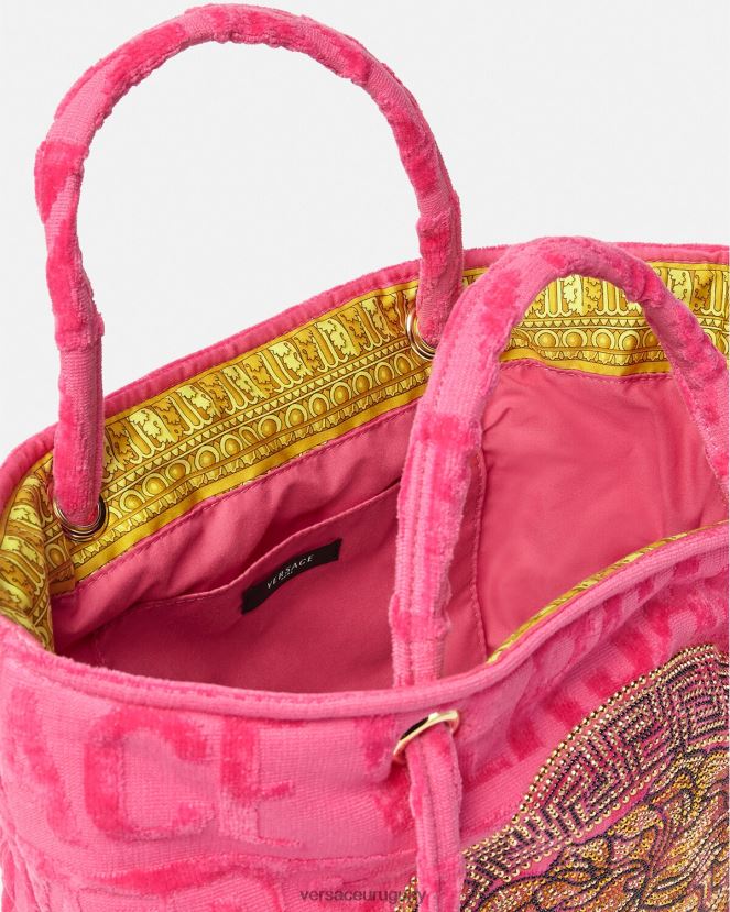 Versace bolso shopper con medusa y cristales mujer fucsia ropa interior y ropa de playa H88R0H1208
