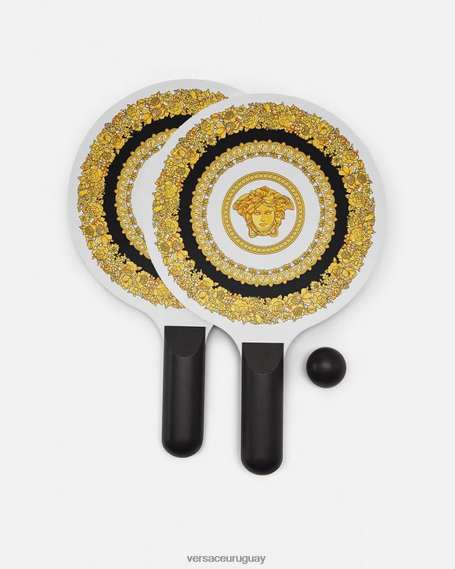 Versace set de raquetas de playa crete de fleur mujer negro ropa interior y ropa de playa H88R0H1204