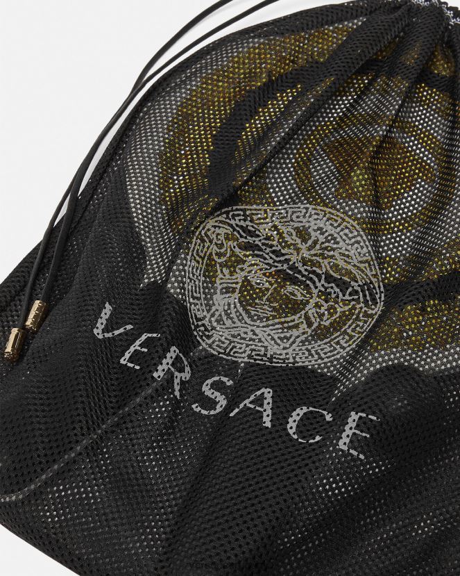 Versace set de raquetas de playa crete de fleur mujer negro ropa interior y ropa de playa H88R0H1204