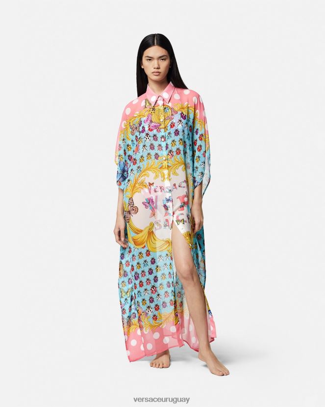Versace camisa de mariposas mujer imprimir ropa interior y ropa de playa H88R0H1193