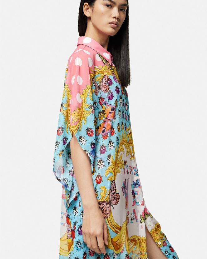Versace camisa de mariposas mujer imprimir ropa interior y ropa de playa H88R0H1193