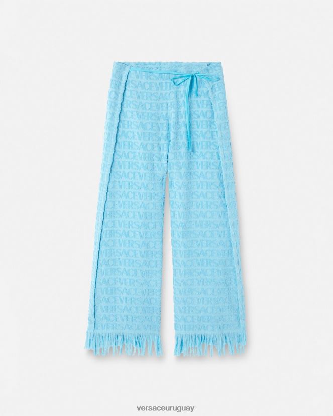 Versace pantalones pareo de toalla mujer azul claro ropa interior y ropa de playa H88R0H1188